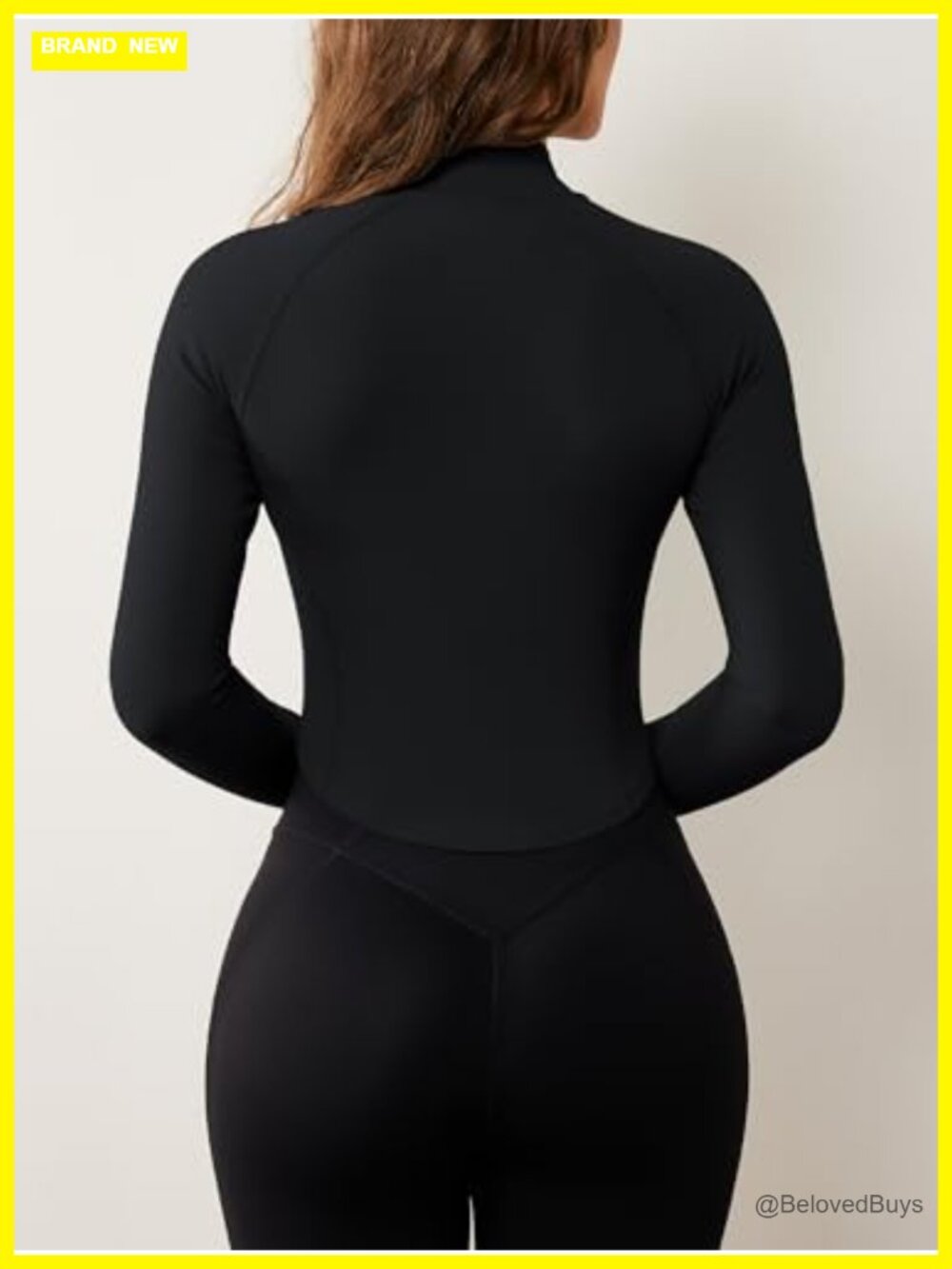 Women's Cropped Workout Jacket Lightweight Zip Up Athletic Yoga Top - Picture 2 of 6